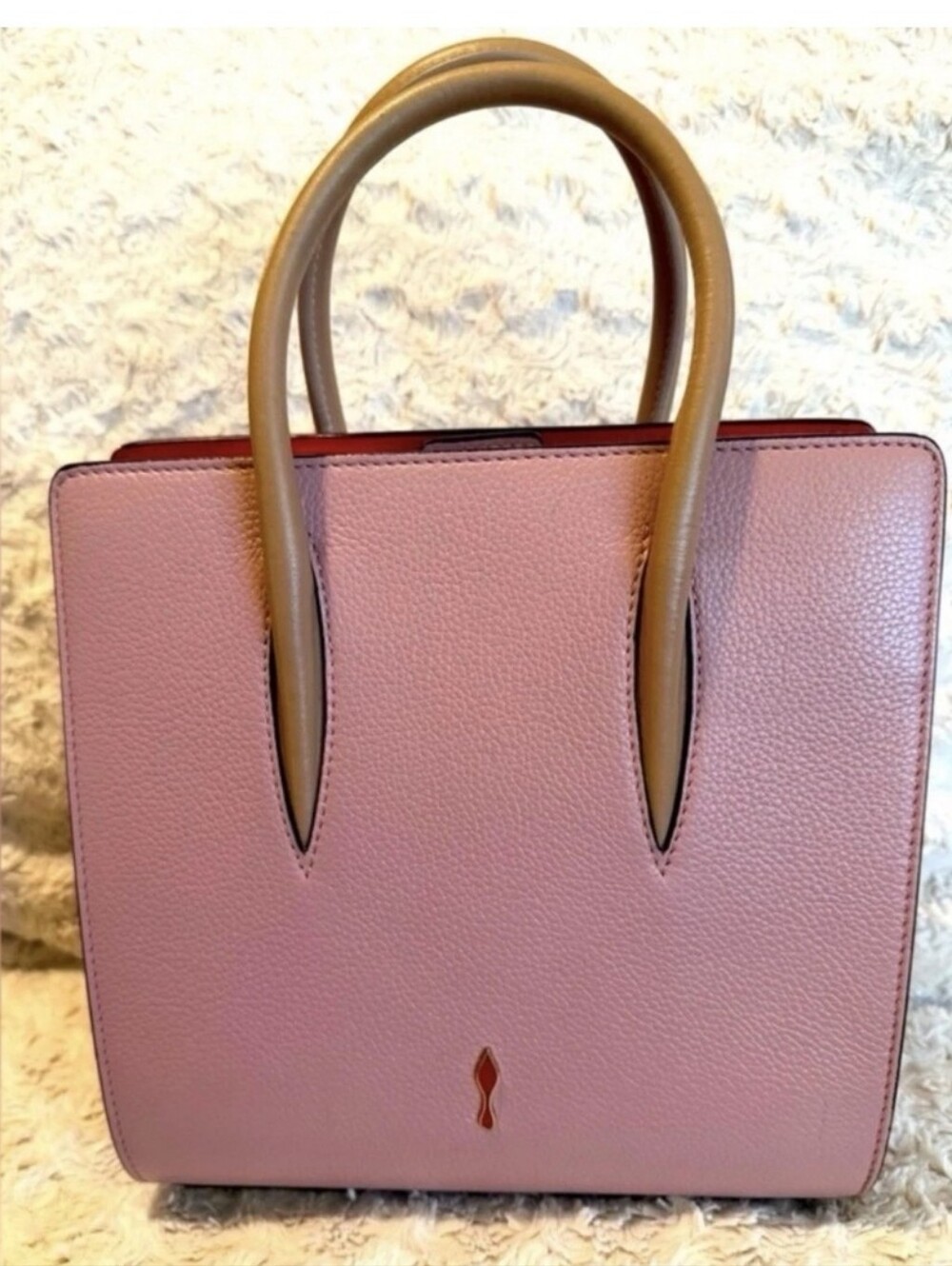 Christian Louboutin Paloma Women's Pink Leather Top-Handle Tote/ GORGEOUS